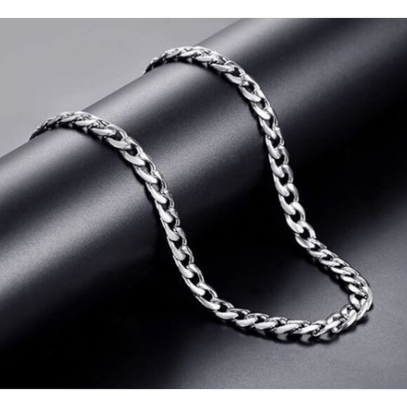 925 Sterling Silver Plated Stainless Steel 9mm Cuban Link Unique Closure - Picture 8 of 10